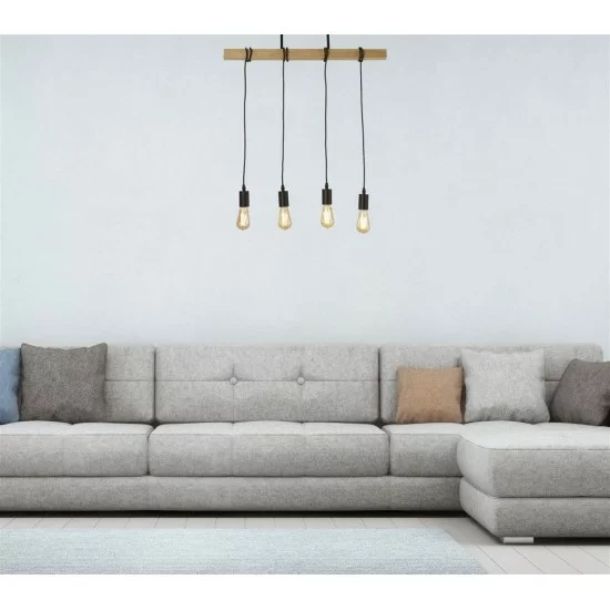 Searchlight Pendant Lamp Woody 4xE27x60W, 95041-4BR Searchlight Pendant Lamp Woody 4xE27x60W, 95041-4BR