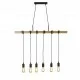 Searchlight Pendant Lamp Woody 6xE27x60W, 95041-6BR Searchlight Pendant Lamp Woody 6xE27x60W, 95041-6BR