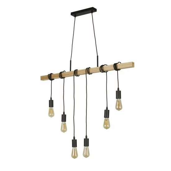 Searchlight Pendant Lamp Woody 6xE27x60W, 95041-6BR Searchlight Pendant Lamp Woody 6xE27x60W, 95041-6BR