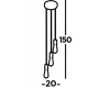 Searchlight Pendelleuchte Squiggle 3xE27x60W, 9663-3BK