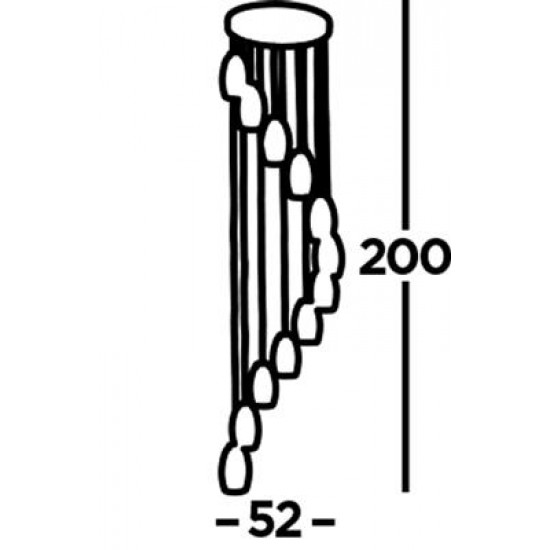 Searchlight pendant lamp Cyclone , 12x63WxLED,1797lm, 97291-12SM