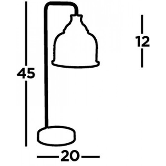 Searchlight table lamp Bistro, 1xE27x40W, EU1351-1AB