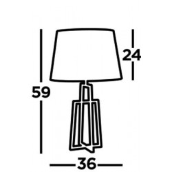 Searchlight table lamp York 1xE27x60W, EU1533CC-1