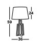 Searchlight table lamp York 1xE27x60W, EU1533CC-1