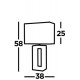 Searchlight galda lampa Mirror, 1xE27x60W, EU1610BK