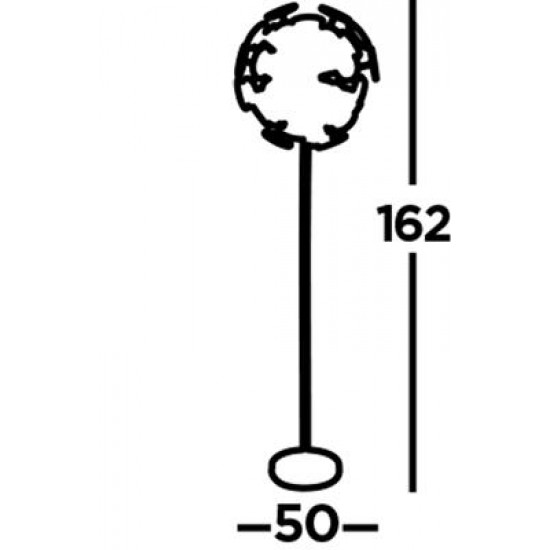 Searchlight floor lamp Discus 4x60WxE14, EU3079BG