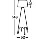 Searchlight floor lamp Easel 1x60WxE27, EU6006BR