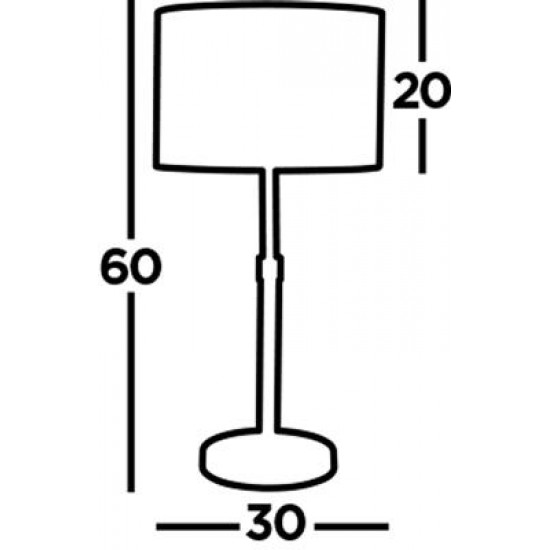 Searchlight table lamp Rachel, 1xE27x60W, EU3877BK