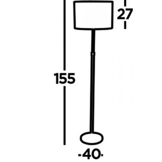 Searchlight stāvlampa Rachel 1x60WxE27, EU3879BK