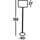 Searchlight stāvlampa Rachel 1x60WxE27, EU3879BK