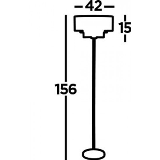 Searchlight floor lamp Knightsbridge 3x60WxE14, EU4789SS