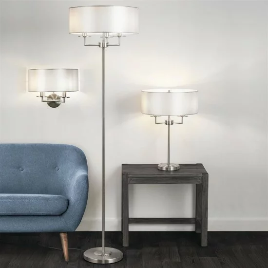 Searchlight stāvlampa Knightsbridge 3x60WxE14, EU4789SS Searchlight stāvlampa Knightsbridge 3x60WxE14, EU4789SS