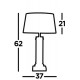 Searchlight table lamp Pedestal, 1xE27x60W, EU5141BK