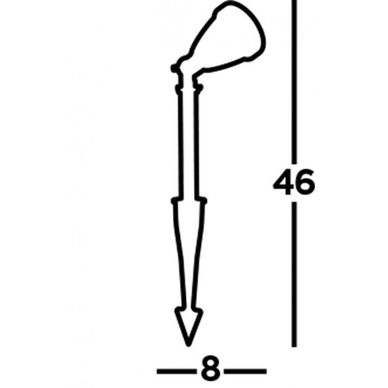 Searchlight outdoor floor lamp, spike Spikey, LED, 12W, EU51621BK