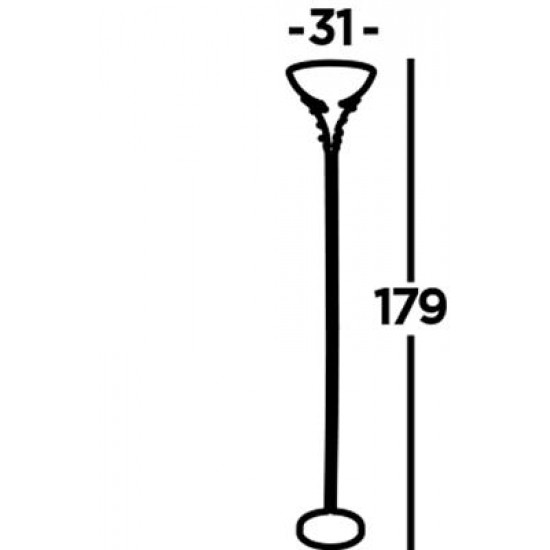 Searchlight floor lamp Linea 1x60WxE27, EU5222AB