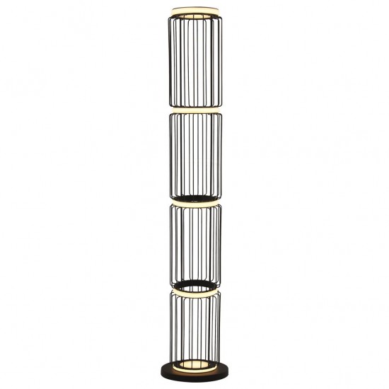 Searchlight floor lamp Circolo, LED, 35W, EU54211-1BK