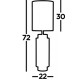 Searchlight table lamp Flask, 1xE27x60W, EU59041AB