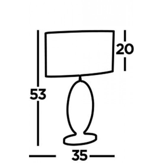 Searchlight настольная лампа Loopy, 1xE27x60W, EU69041CC