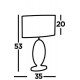 Searchlight table lamp Loopy, 1xE27x60W, EU69041CC