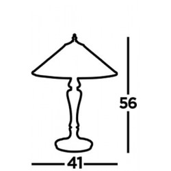 Searchlight table lamp Charleston, 2xE27x60W, EU7065-42