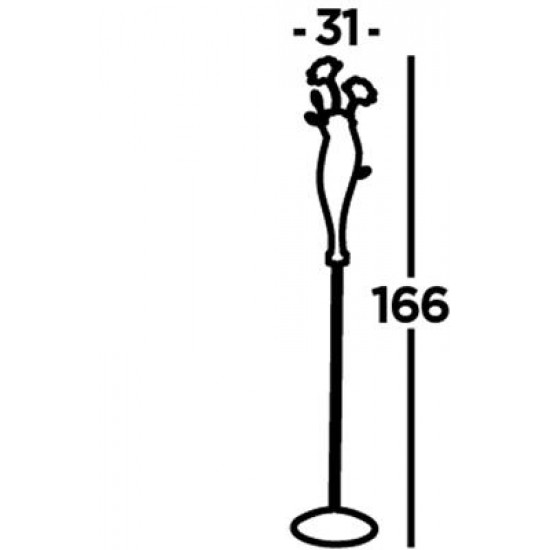 Searchlight stāvlampa Bellis 3x33WxG9, EU7283CC