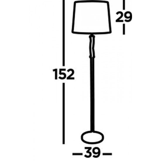 Searchlight floor lamp Vegas 1x60WxE27, EU7565SS