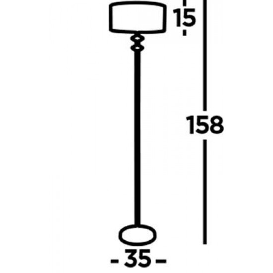 Searchlight floor lamp Ontario 1x60WxE27, EU7650CC