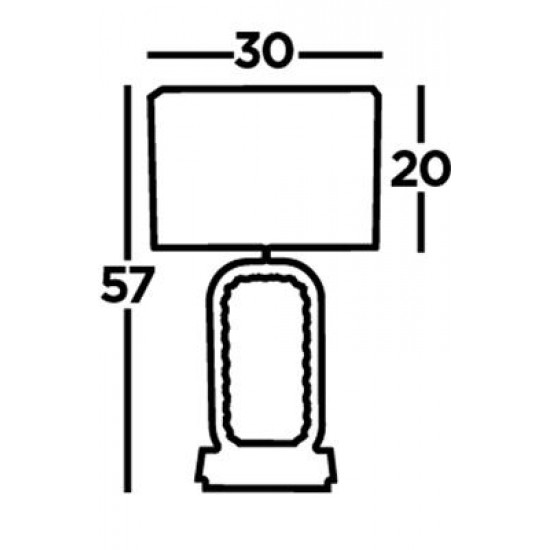 Searchlight table lamp Aura, 1xE27x60W, EU7957CC