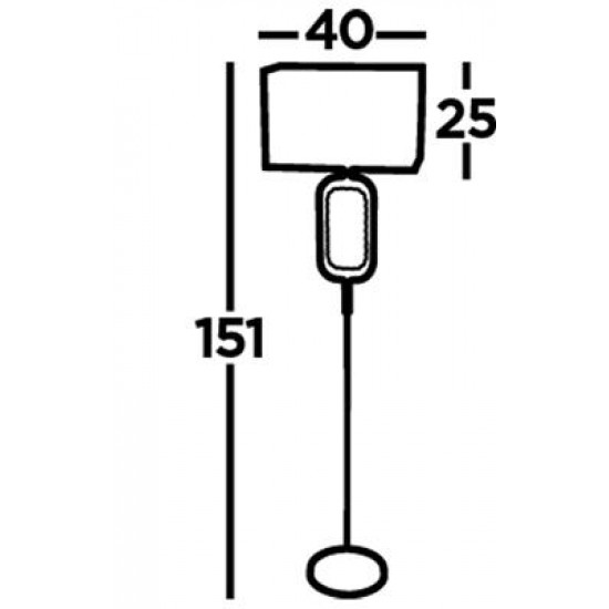 Searchlight floor lamp Aura 1x60WxE27, EU7959CC