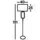 Searchlight stāvlampa Aura 1x60WxE27, EU7959CC