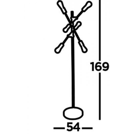 Searchlight floor lamp Armstrong 6x60WxE27, EU8076-6BK