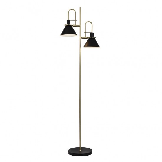 Searchlight floor lamp Trombone 2x60WxE14, EU8129BK