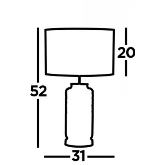 Searchlight table lamp Ellie, 1xE27x60W, EU8737SM