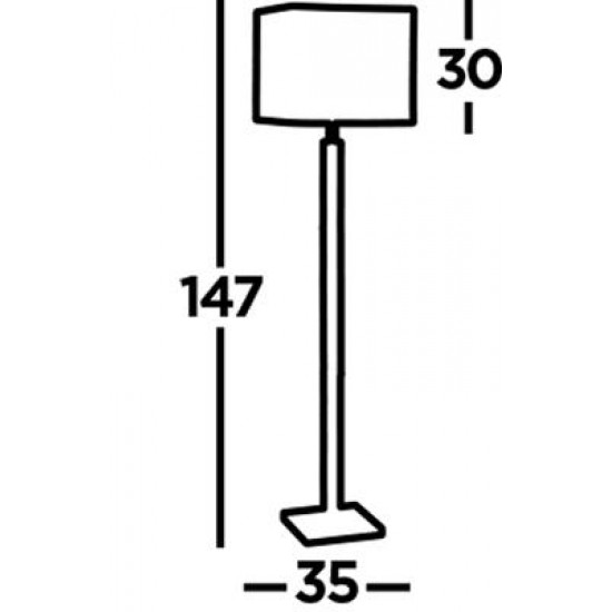 Searchlight floor lamp Waverley 1x60WxE27, EU8880BR