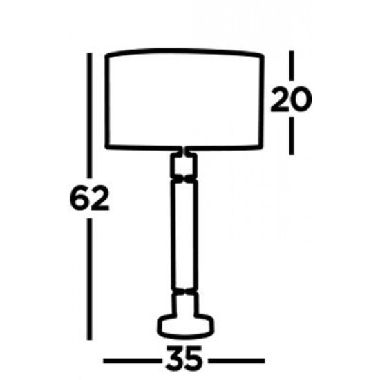 Searchlight table lamp Kylie, 1x60WxE27, EU9387CC