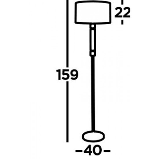 Searchlight floor lamp Kylie 1x60WxE27, EU9389CC