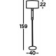 Searchlight floor lamp Kylie 1x60WxE27, EU9389CC