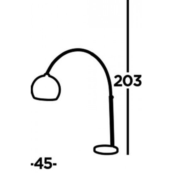 Searchlight floor lamp Arcs 1x60WxE27, EU98011BK