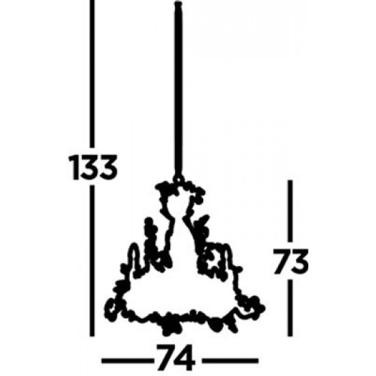 Searchlight chandelier ALAMANDITE 8xE14x60W, 2498-8CR