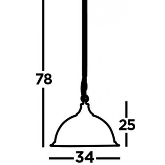 Searchlight Pendant Lamp American Diner 1xE27x60W, 1044