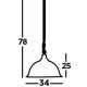 Searchlight piekaramā lampa American Diner 1xE27x60W, 1044