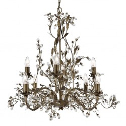 Searchlight pendant lamp Almandite, 8x60WxE14, 2498-8BR