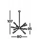 Searchlight Pendelleuchte Alpha, 10x60WxE27, 29010-10GO Searchlight Pendelleuchte Alpha, 10x60WxE27, 29010-10GO