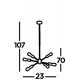 Searchlight Pendelleuchte Alpha, 6x60WxE27, 2906-6GO