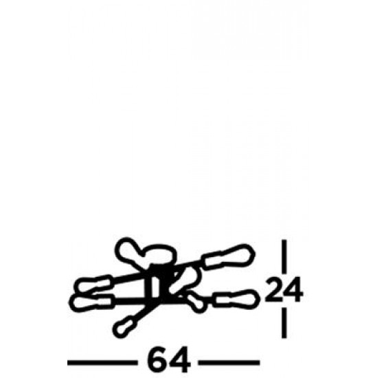 Searchlight потолочный светильник 8xE27x60W, melns un misiņš, Armstrong, 8048-8BK