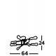 Searchlight потолочный светильник 8xE27x60W, melns un misiņš, Armstrong, 8048-8BK