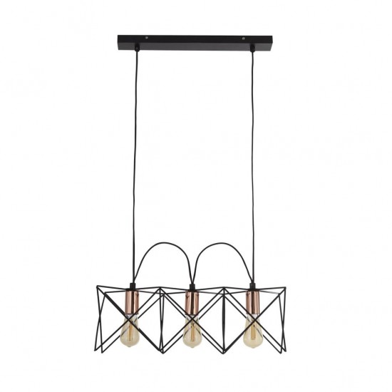 Searchlight Pendant Lamp Anthea 3xE27x60W, 8413-3BK