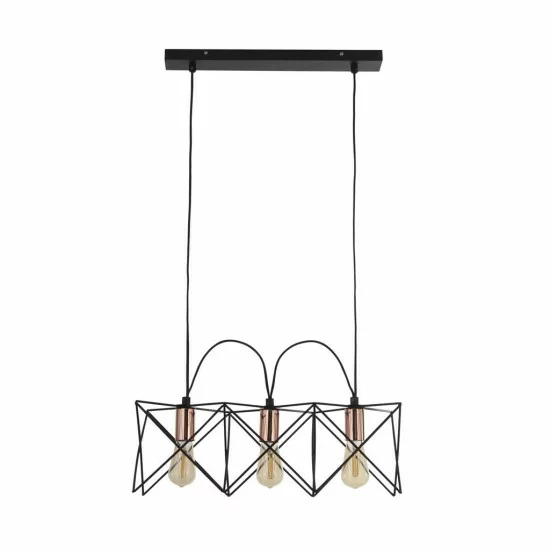 Searchlight Pendant Lamp Anthea 3xE27x60W, 8413-3BK Searchlight Pendant Lamp Anthea 3xE27x60W, 8413-3BK