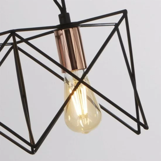 Searchlight Pendant Lamp Anthea 3xE27x60W, 8413-3BK Searchlight Pendant Lamp Anthea 3xE27x60W, 8413-3BK