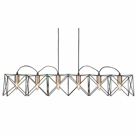 Searchlight Pendelleuchte Anthea 6xE27x60W, 8416-6BK Searchlight Pendelleuchte Anthea 6xE27x60W, 8416-6BK